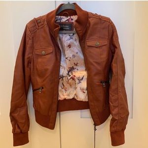 Ci Sono / Cavalini NWT Vegan Leather Bomber Jacket